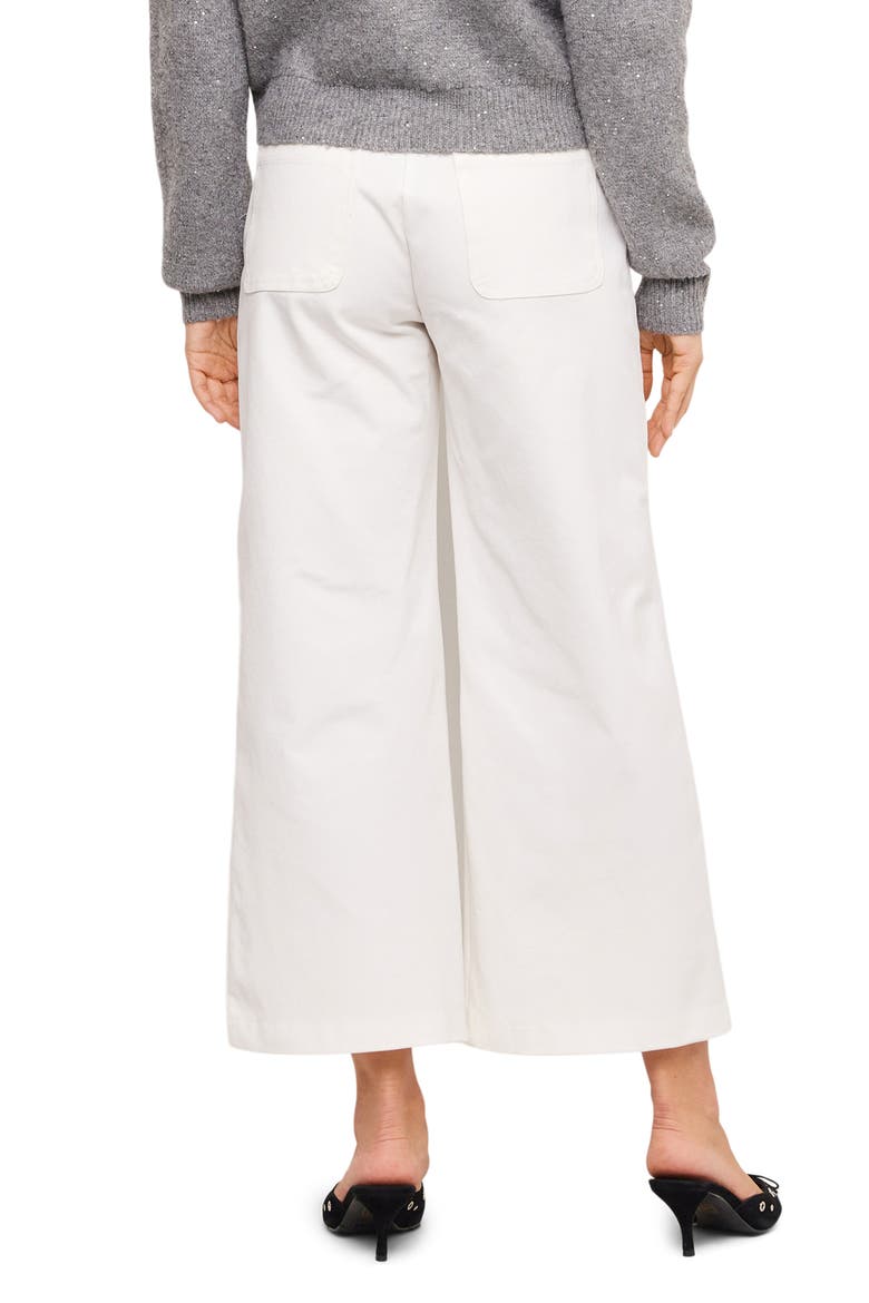 Libby Patch Pocket Crop Wide Leg Pants, Alternate, color, OFF WHITE