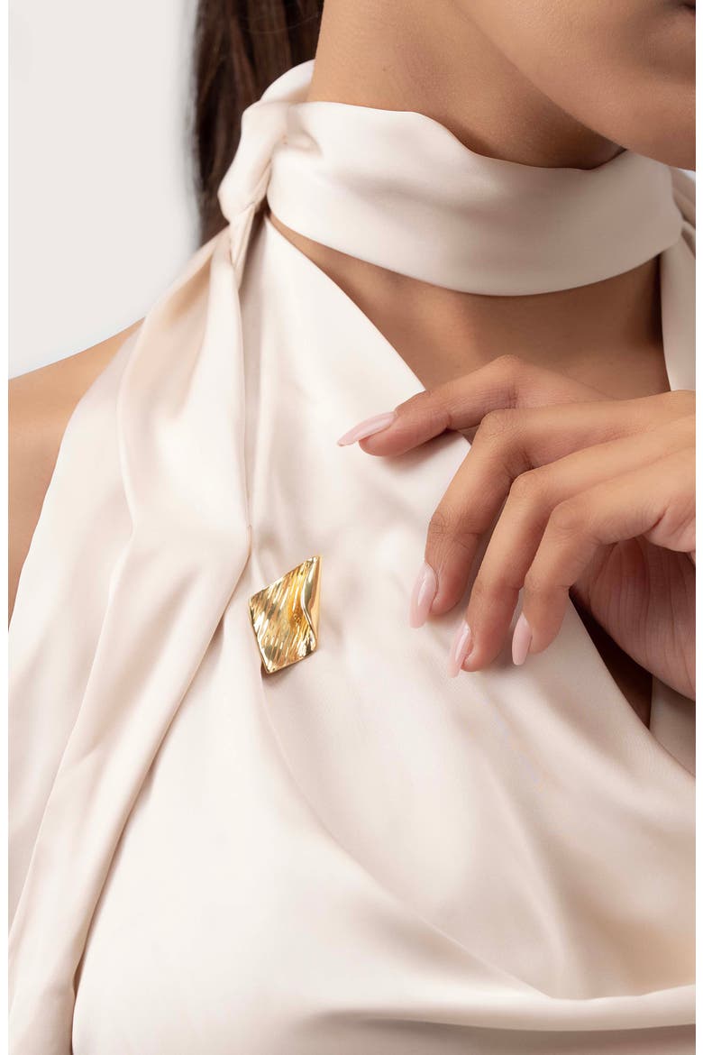 Talia Brooch, Alternate, color, 16K GOLD PL
