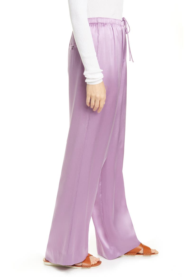 Silk Drawstring Pants, Alternate, color, VERBANA