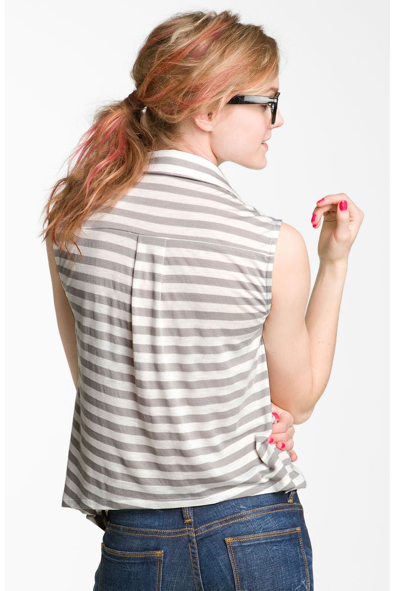 Dee & Ray Stripe Sleeveless Shirt, Alternate, color, GREY