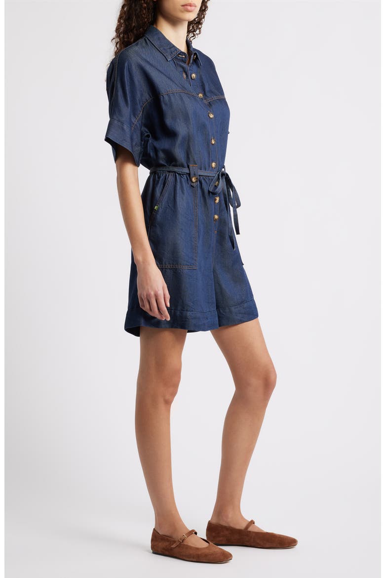 Mariselle Denim Romper, Alternate, color, BLEU JEAN