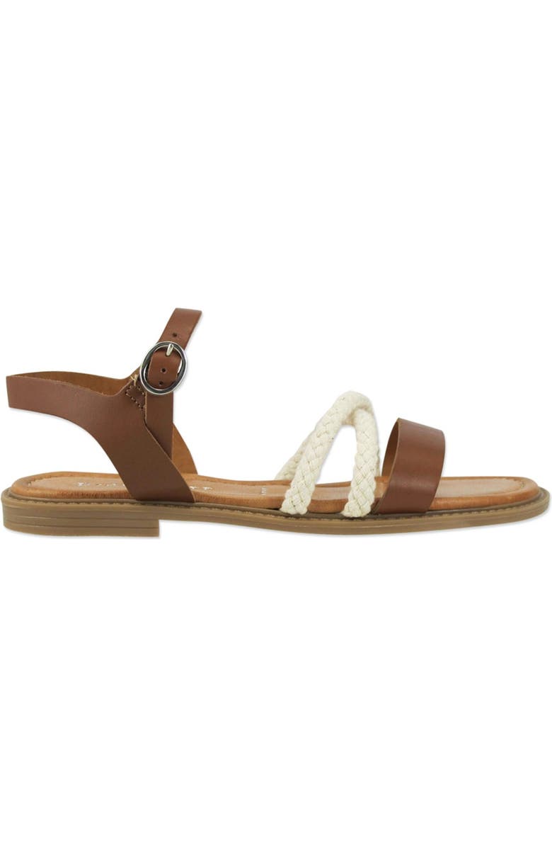 Ron White Sara Braided Trim Flat Sandal, Alternate, color,