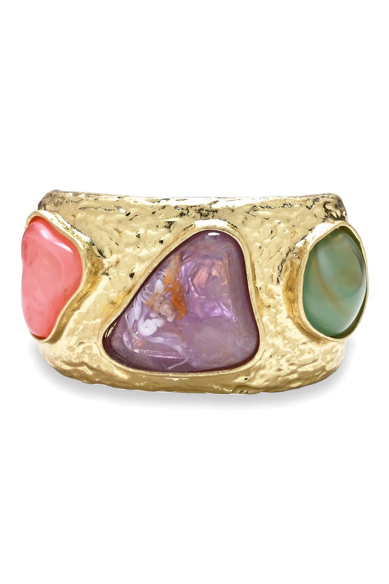 Shab Molten Bangle Bracelet, Main, color, GOLD