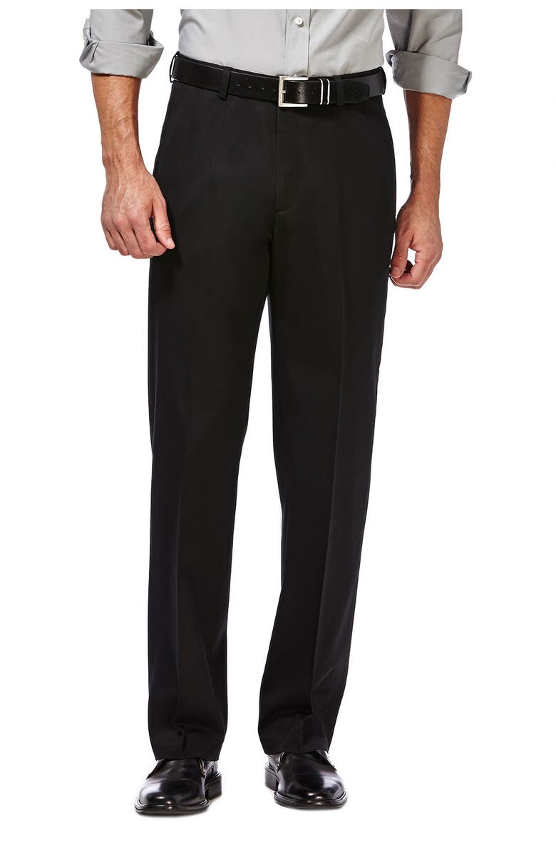 HAGGAR Premium No Iron Khaki Classic Fit Pant, Main, color, Black