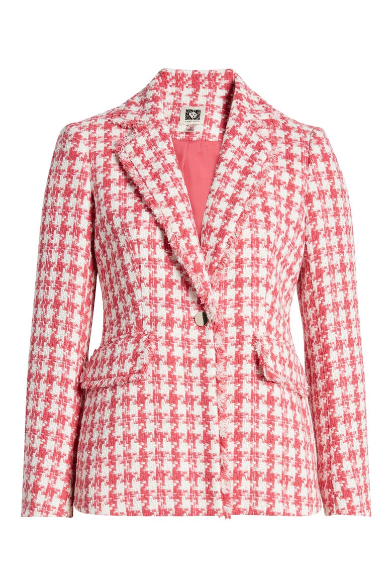 Fringed Tweed Blazer, Alternate, color, CAMELLIA MULTI