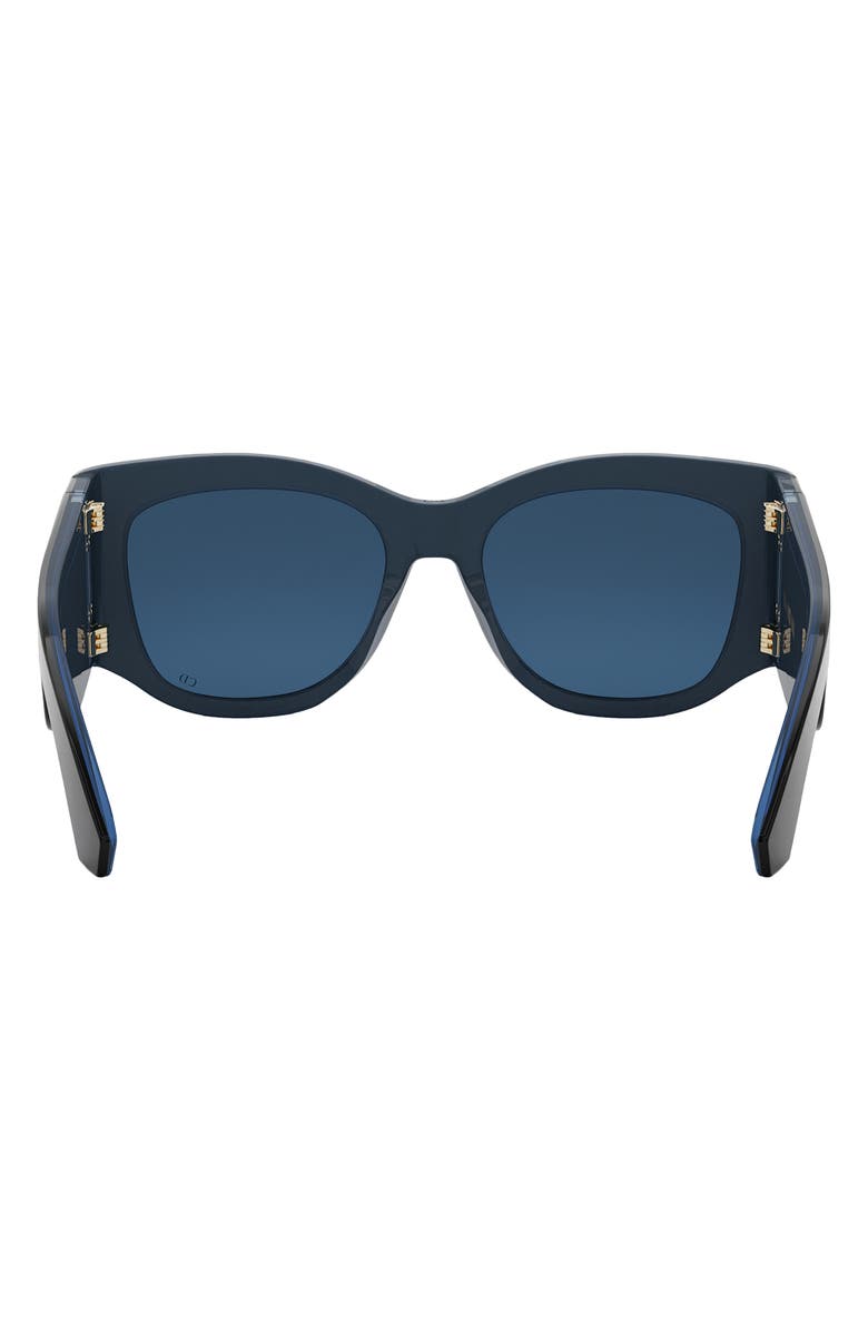 DIOR 'DiorNuit S1I 54mm Square Sunglasses, Alternate, color, Shiny Black / Blue