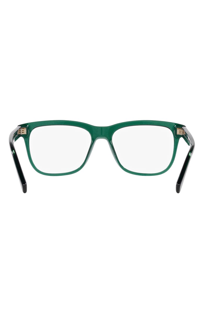 Dolce&Gabbana 49mm Rectangular Glasses, Alternate, color, Transparent Green