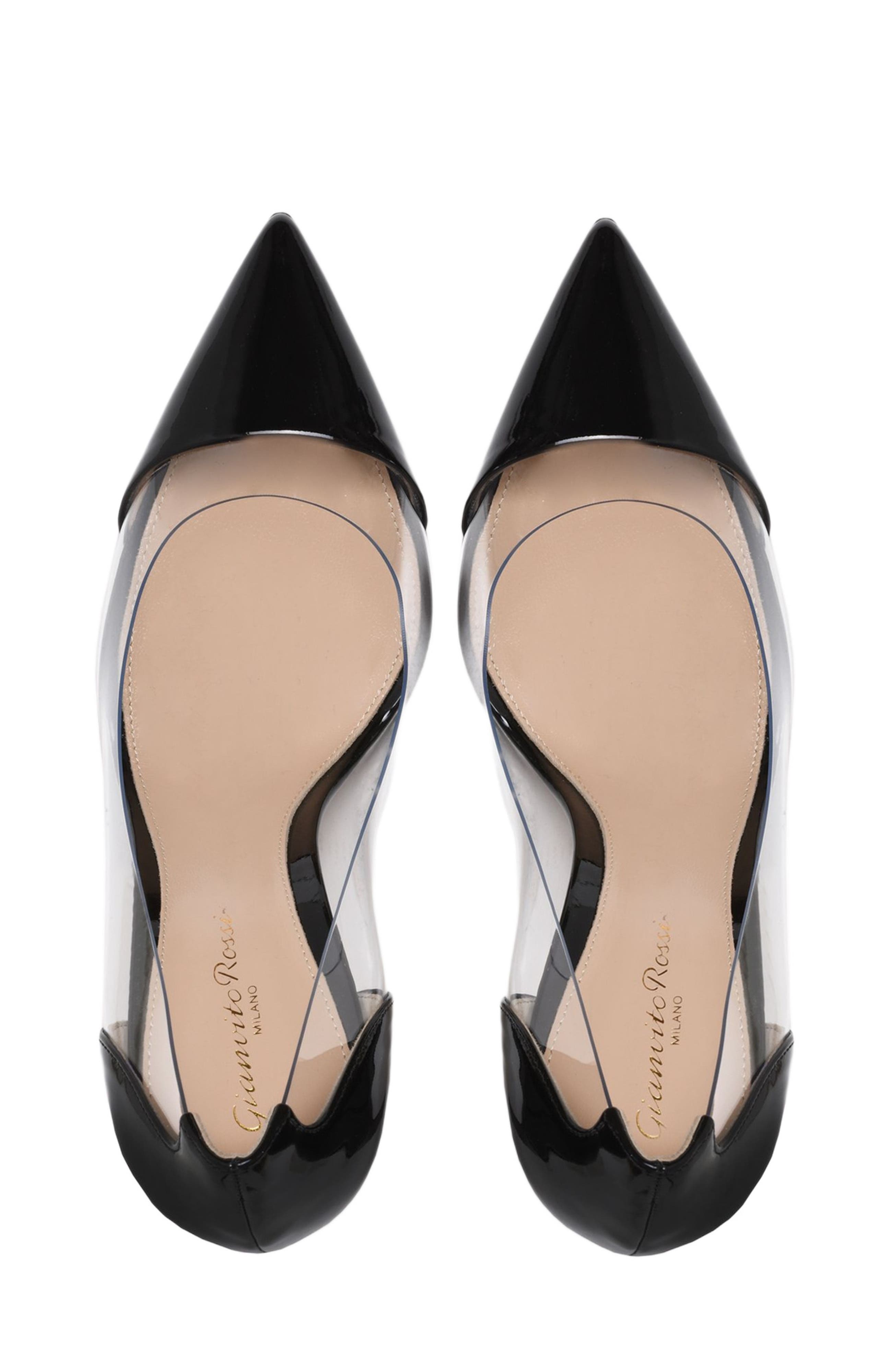 Gianvito Rossi Plexi Pumps, Alternate, color, Black