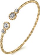 Gabriel & Co. Bujukan Beaded Diamond Cuff Bracelet