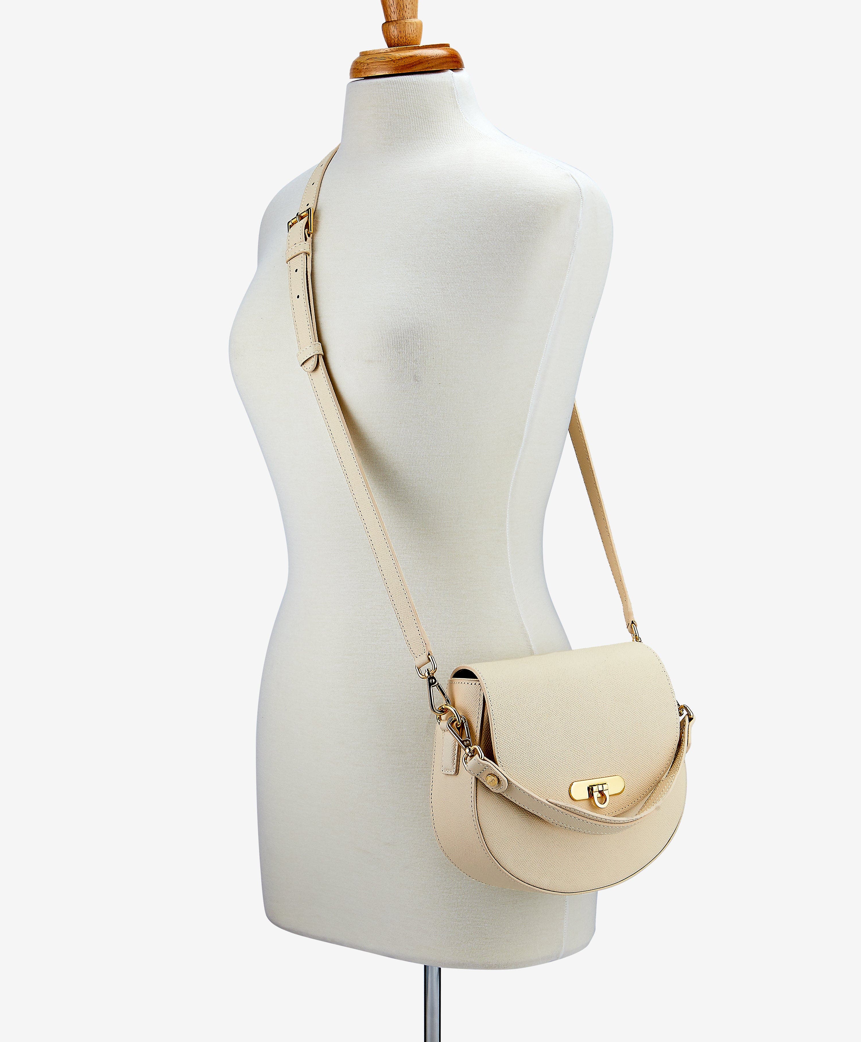 GiGi New York Sophia Saddle Bag, Alternate, color, Ivory