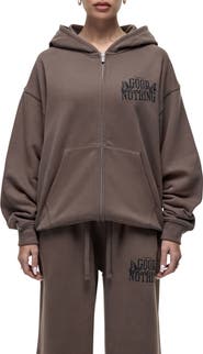 Good For Nothing Dakota Taupe Zip Hoodie