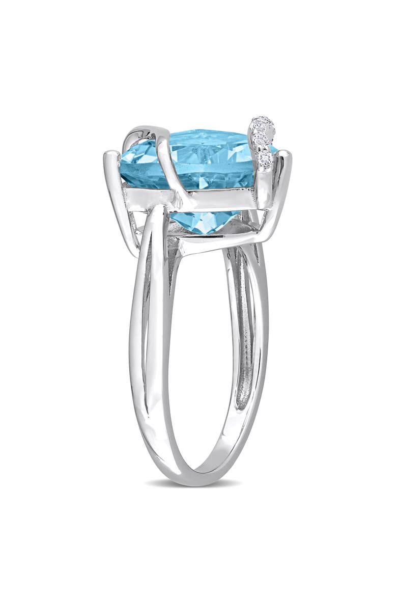 Gemstones & White Topaz Trilliant Ring, Alternate, color, Blue Topaz