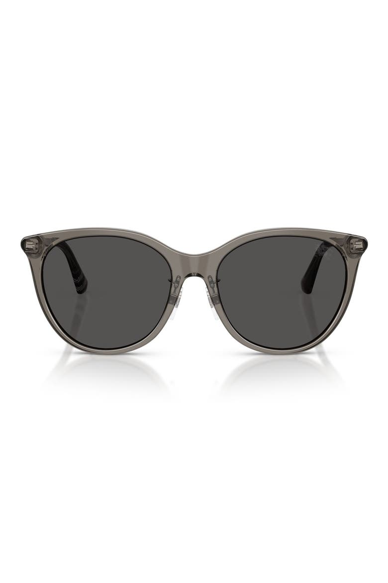 56mm Round Sunglasses, Main, color, GREY