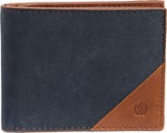 Johnston & Murphy Antique Canvas & Leather Bifold Wallet