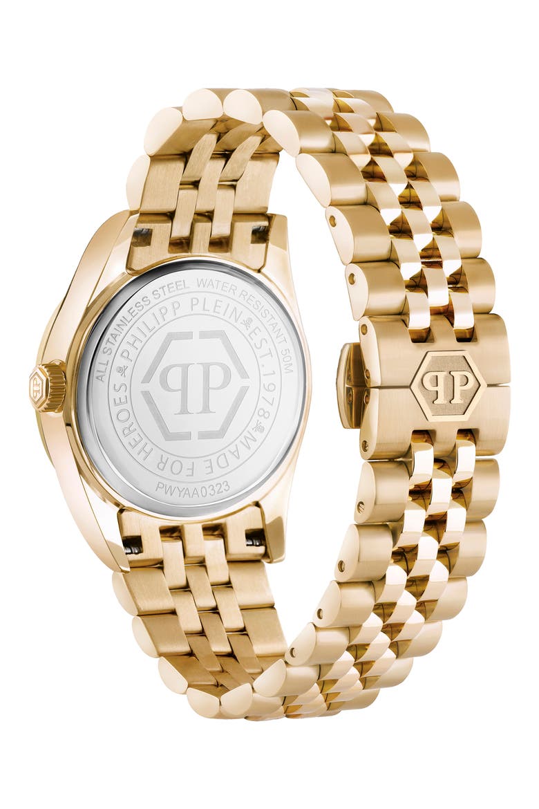 Date Superlative Bracelet Watch, 34mm, Alternate, color, IP YELLOW GOLD