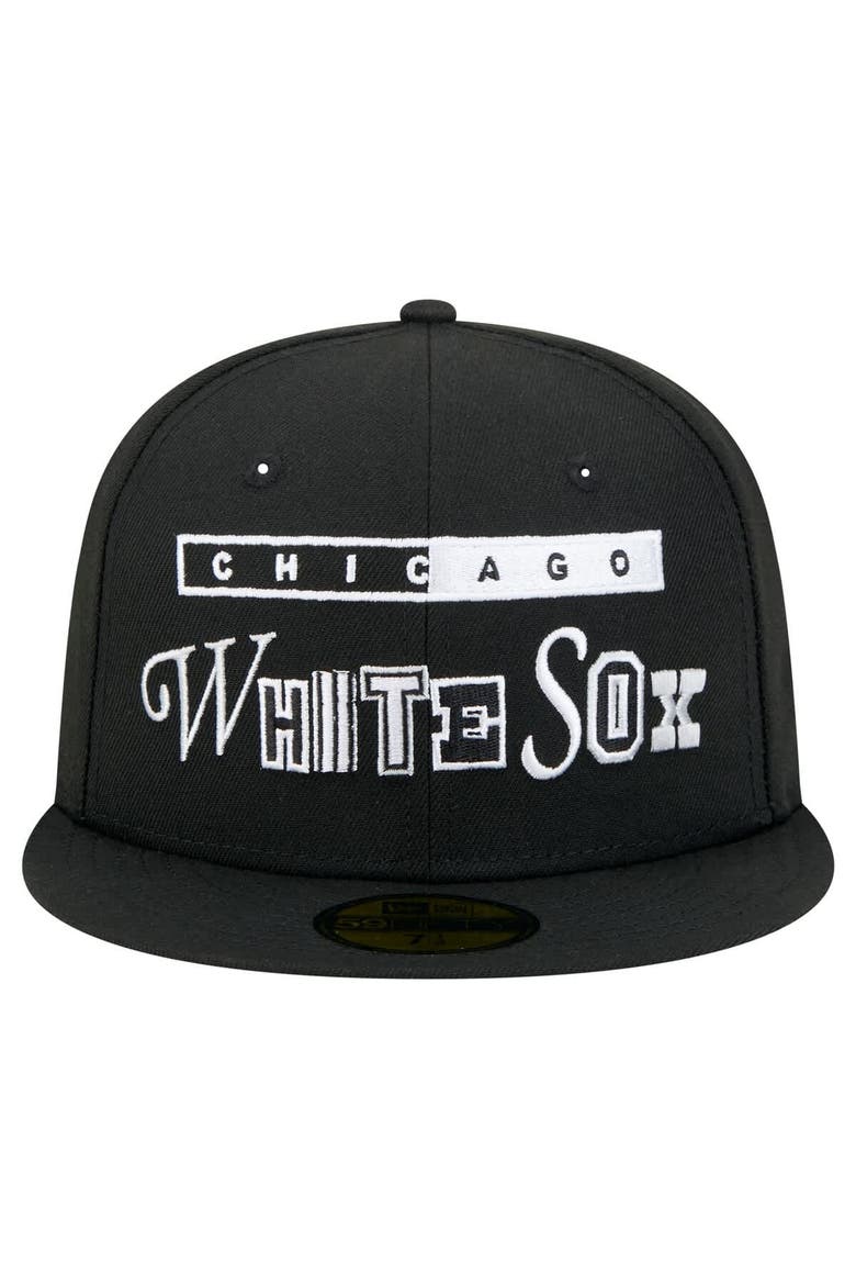 Men's New Era Black Chicago White Sox Ransom 59FIFTY Fitted Hat, Alternate, color, Black