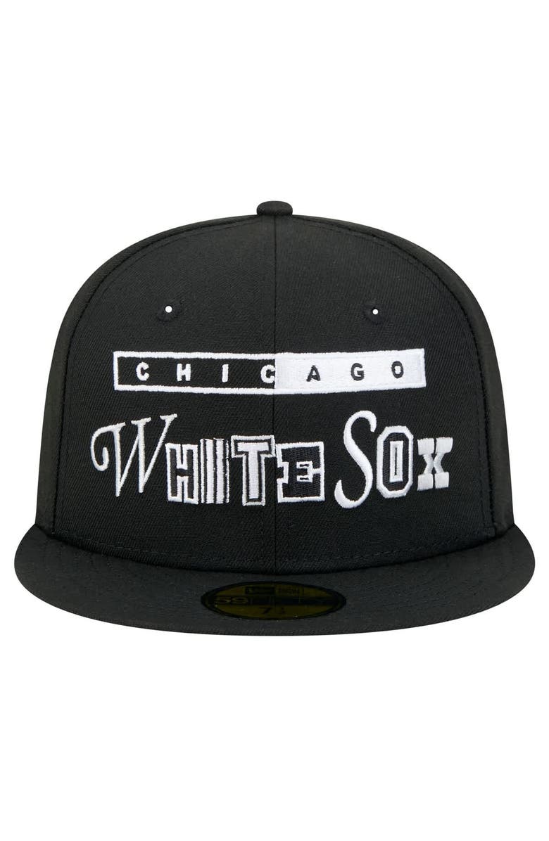 New Era Men's New Era Black Chicago White Sox Ransom 59FIFTY Fitted Hat, Alternate, color, Black