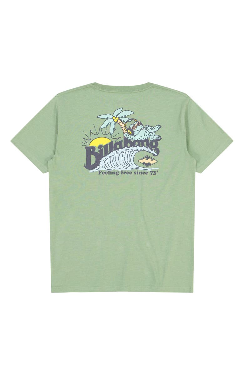 Billabong Kids' Froggy Graphic T-Shirt, Alternate, color, Moss Heather