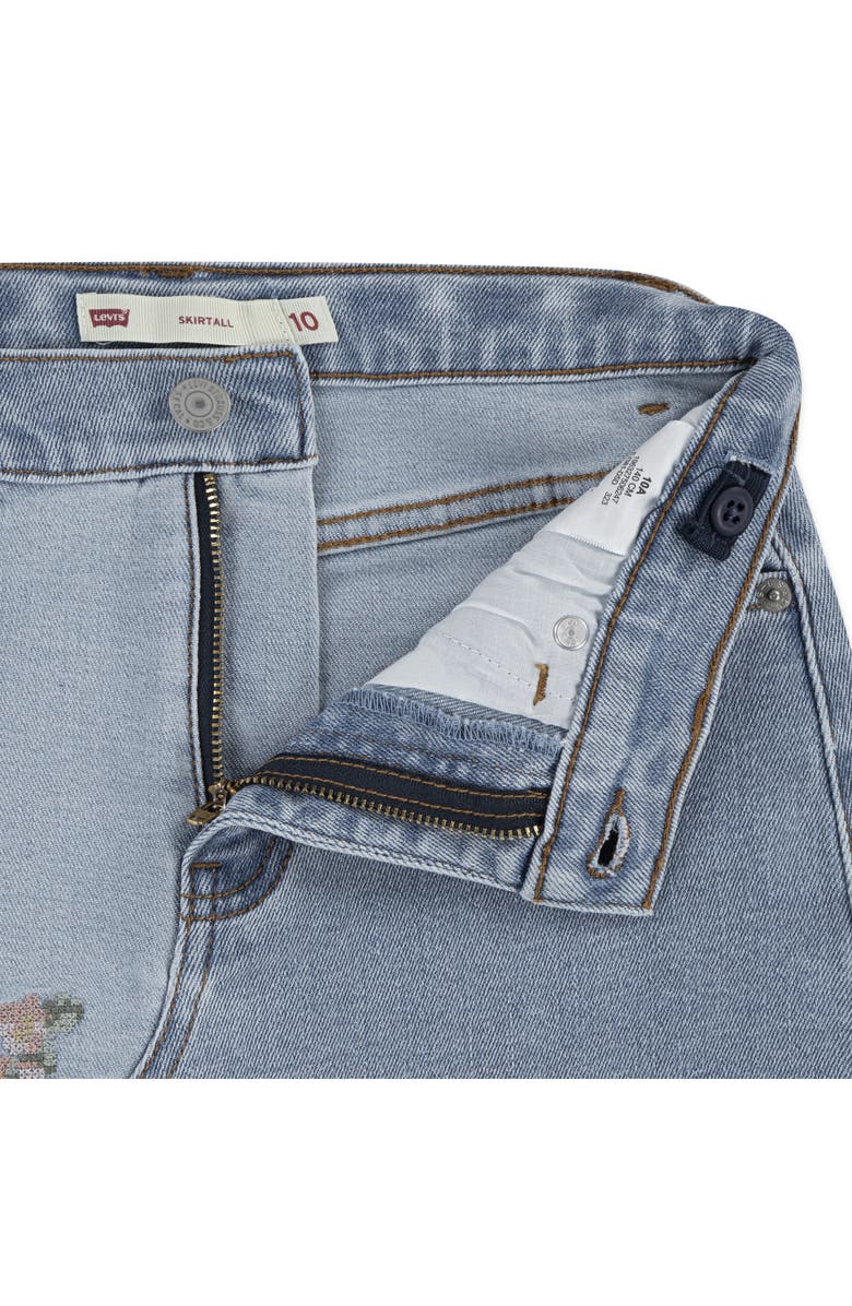 Levi's Kids' Embroidered Mash Up Denim Miniskirt, Alternate, color, Fully Baked