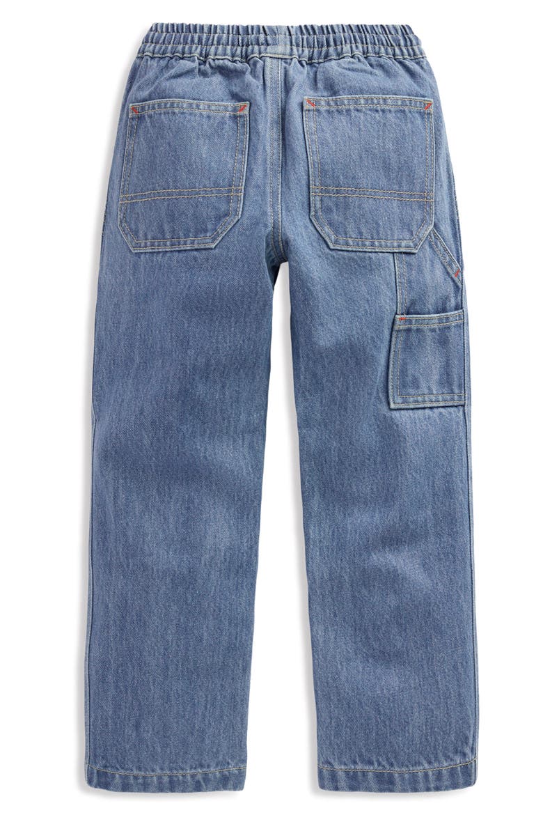 Kids' Pull-On Carpenter Jeans, Alternate, color, LIGHT WASH