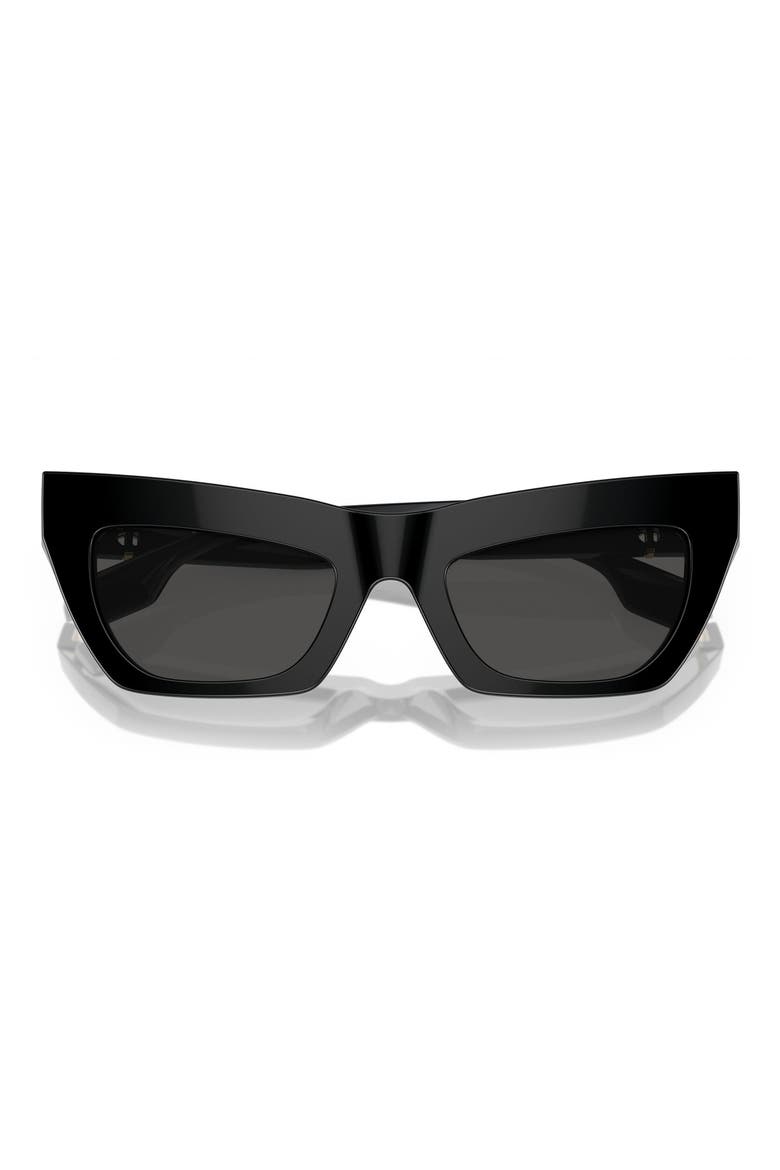 51mm Cat Eye Sunglasses, Alternate, color, BLACK