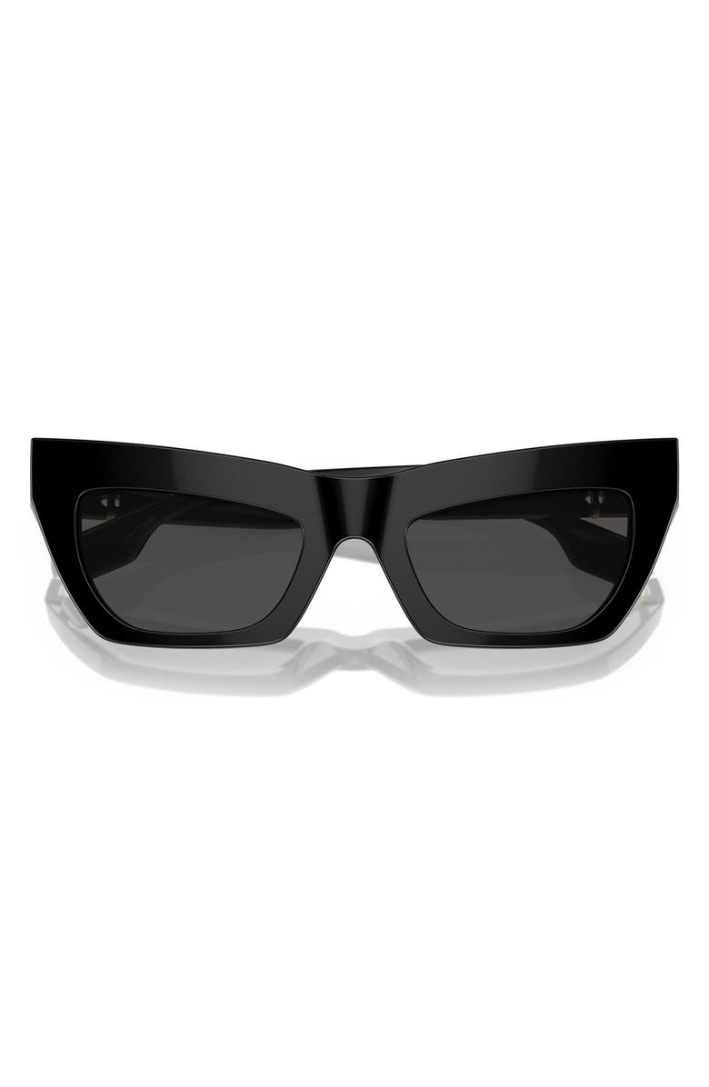 Burberry 51mm Cat Eye Sunglasses, Alternate, color, Black