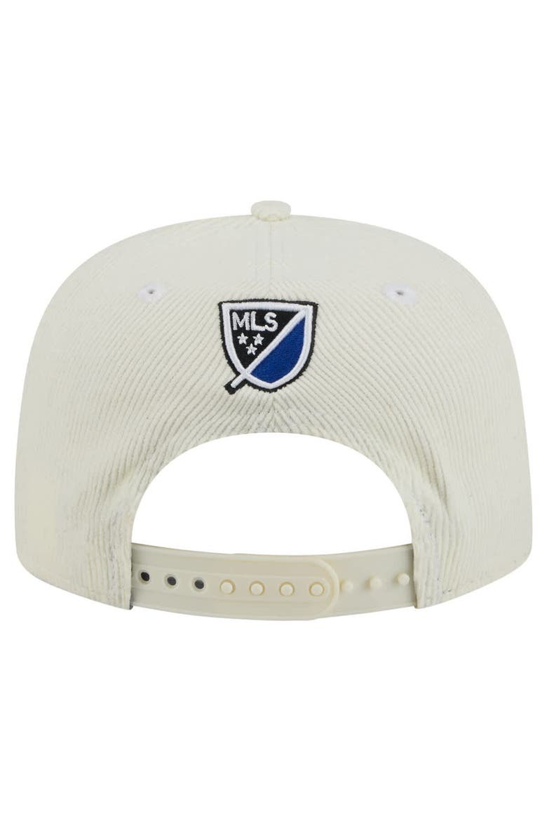 Men's New Era  Cream San Jose Earthquakes 2025 Kickoff Snapback Golfer Hat, Alternate, color, Cream