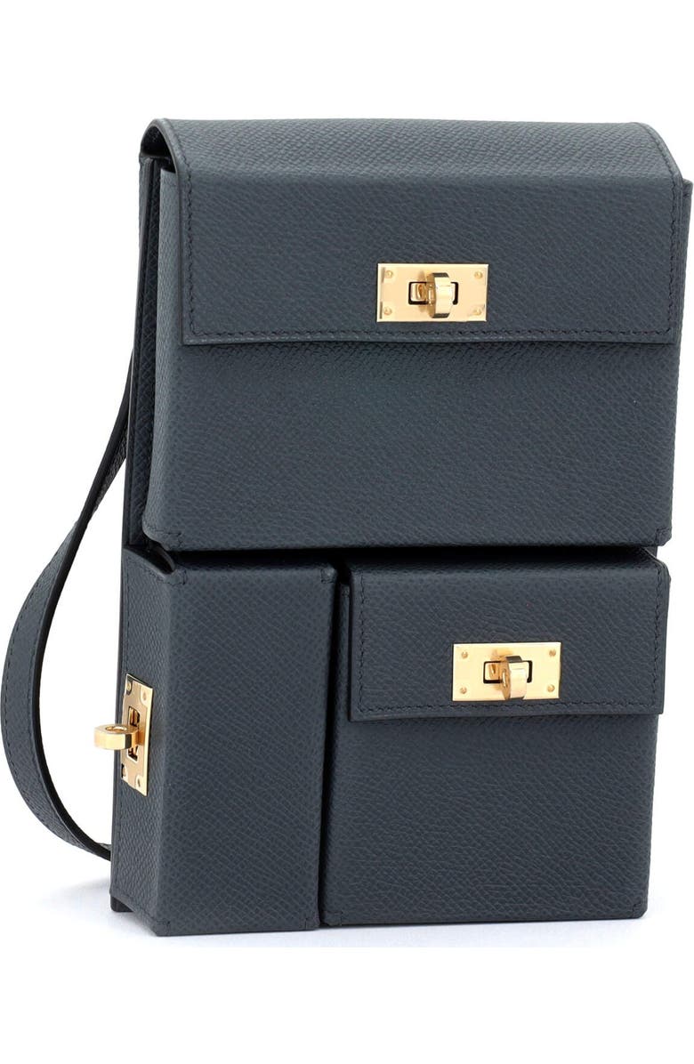 Pre-Owned Hermes Kelly Multi Pocket To Go Pouch Epsom, Alternate, color, Gris Misty