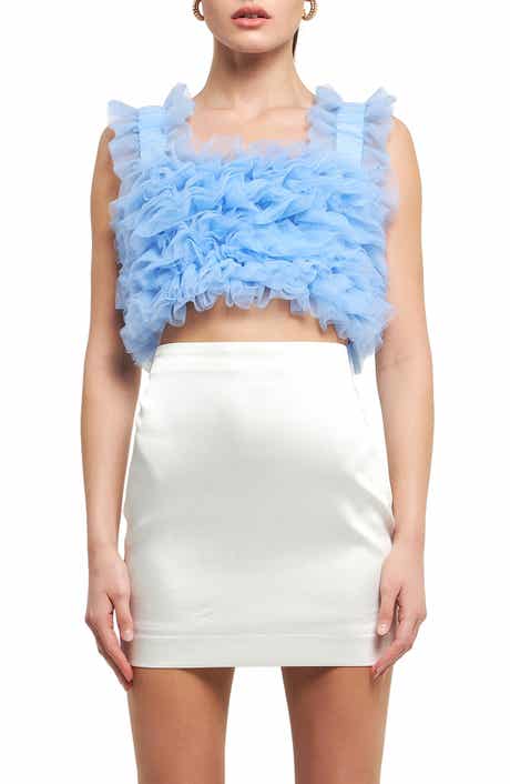 Endless Rose Ruffle Tulle Crop Tank