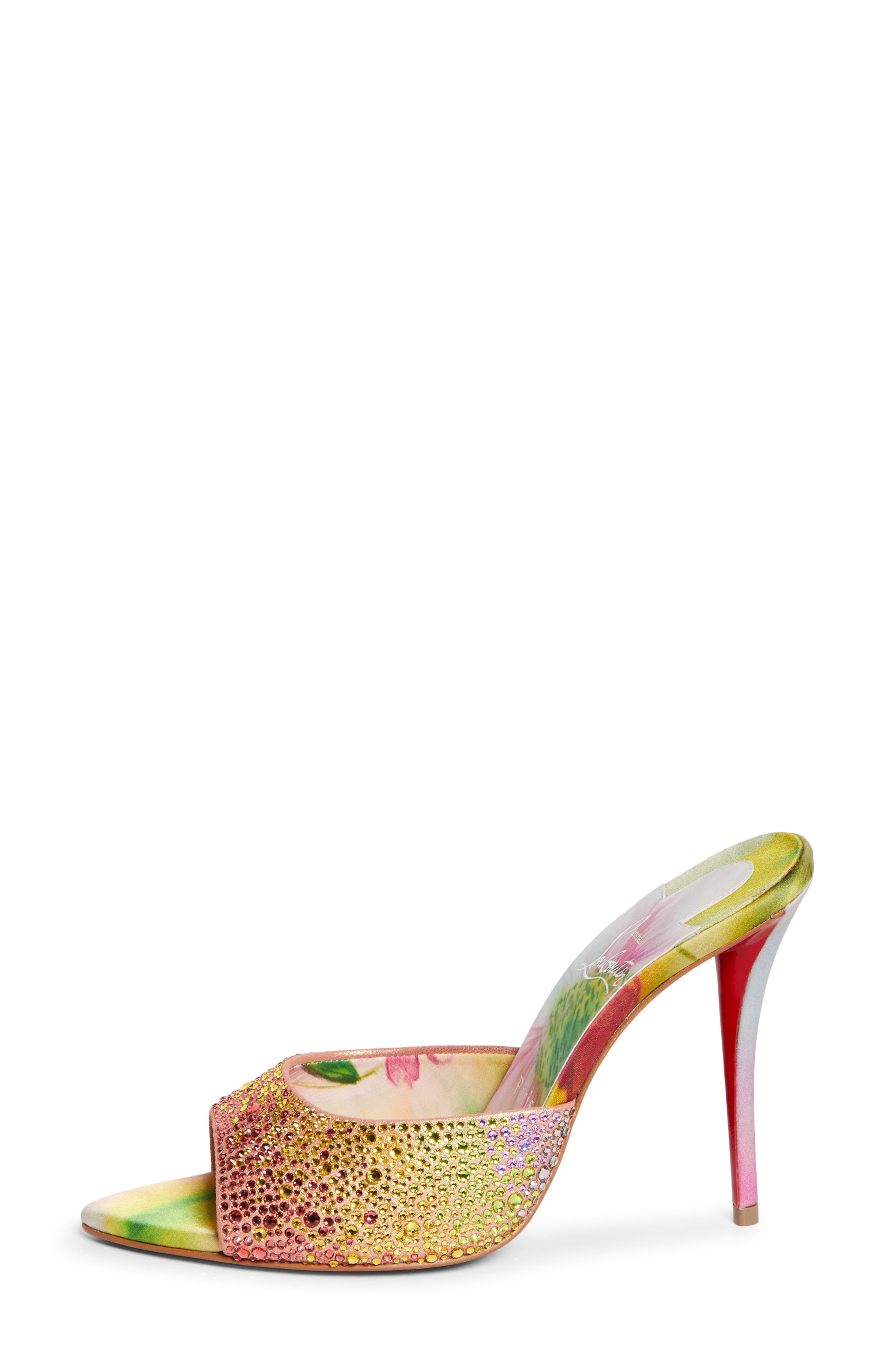Christian Louboutin Miss Z Strass Sandal, Alternate, color, Pink Multi
