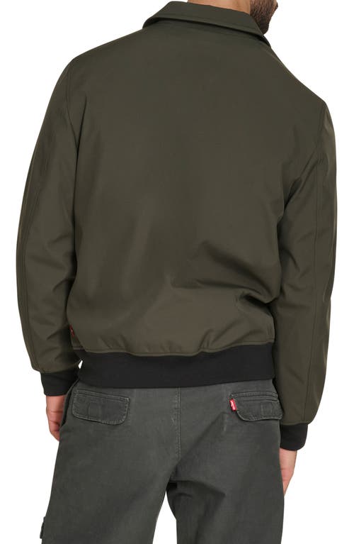 Levi's Laydown Collar Water Resistant Insulated Bomber Jacket In Green