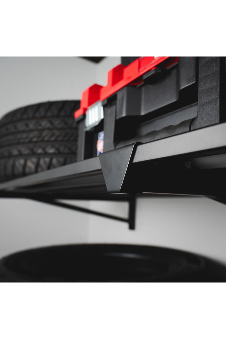 2' x 6' Bristol Garage Wall Mount Shelves | 2 Pack | Black, Alternate, color, Black