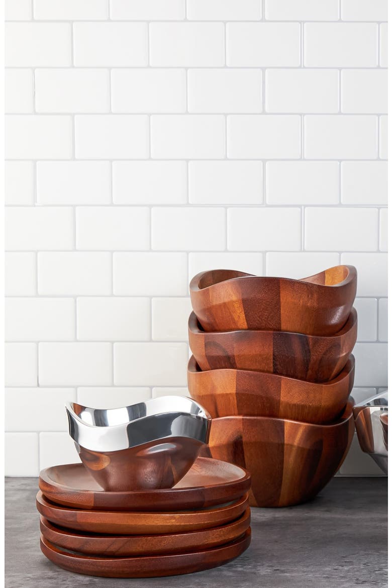 Billow Nut Bowl, Alternate, color, BROWN