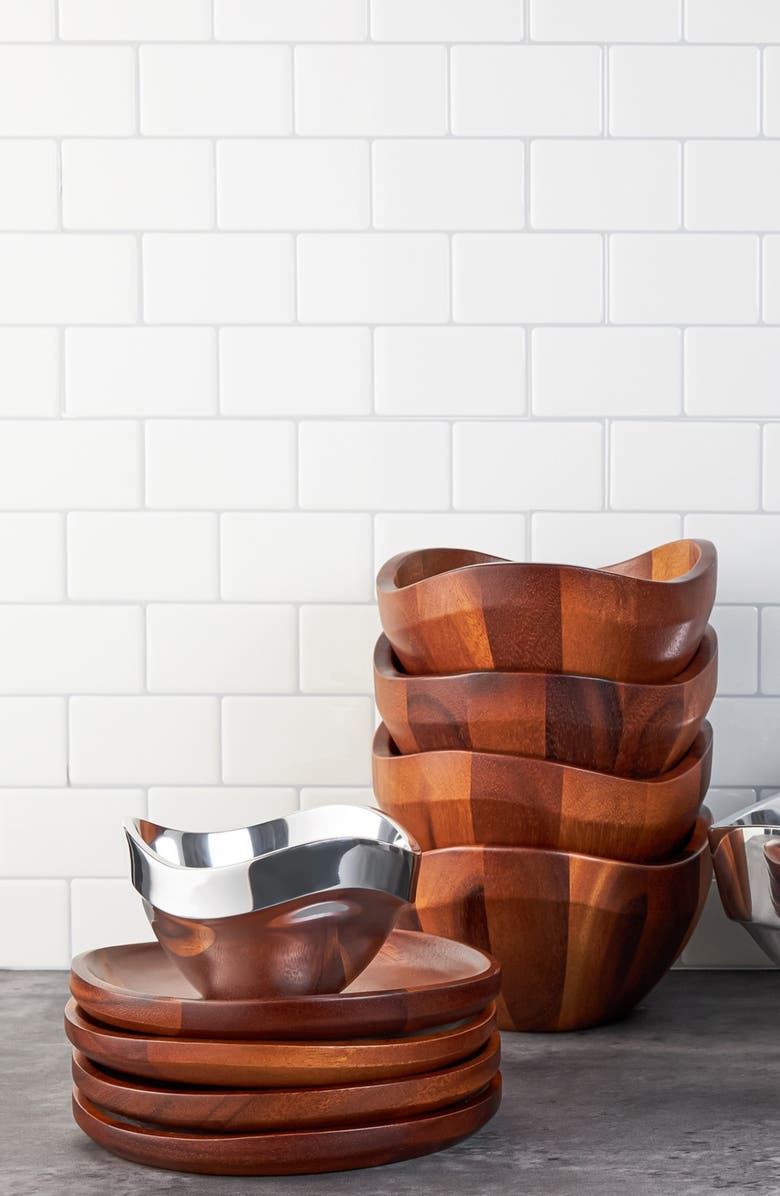 Nambé Billow Nut Bowl, Alternate, color, Brown