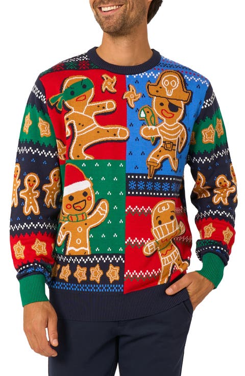 Gingerbread Christmas Crewneck Sweater