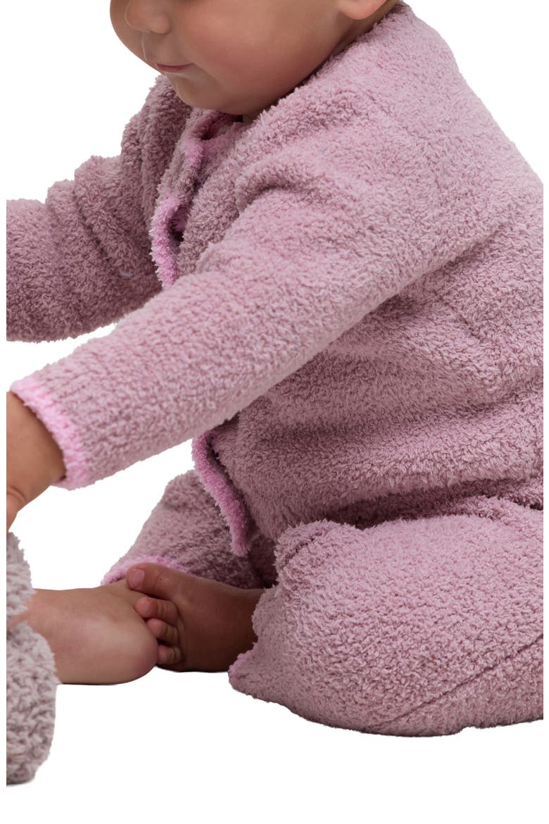Kids' CozyChic® Tipped Cardigan, Alternate, color, TEABERRY-BARBIE PINK