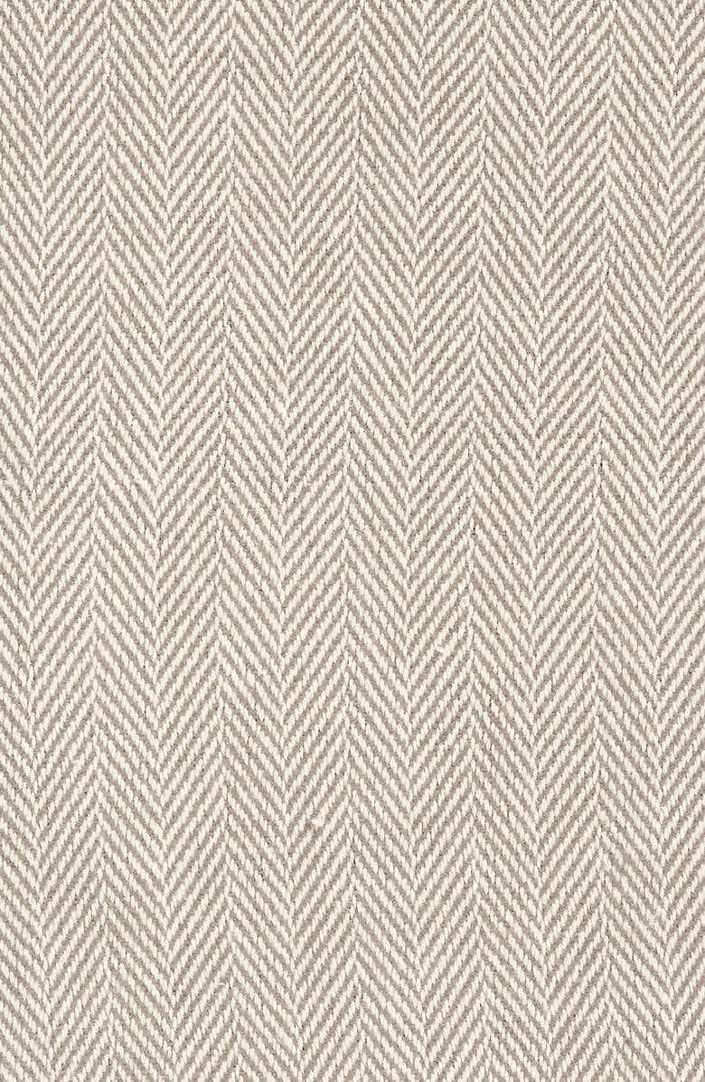 SFERRA Celine Fringed Herringbone Cotton Throw, Alternate, color, Charcoal