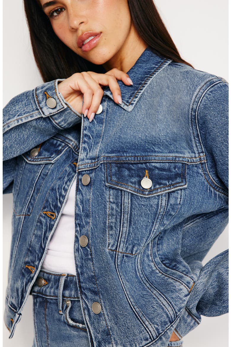 Committed to Fit Denim Jacket, Alternate, color, INDIGO734