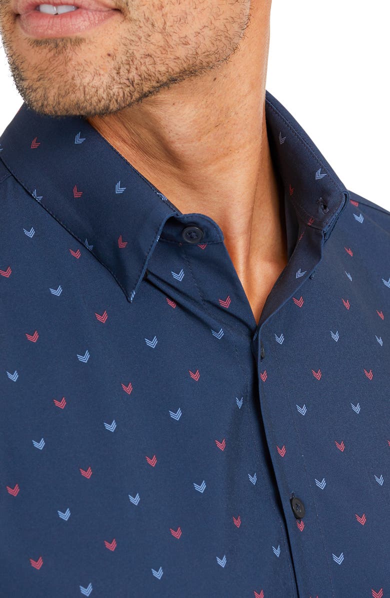 Mizzen+Main Lightweight Leeward Stretch Print Button-Up Shirt, Alternate, color, 