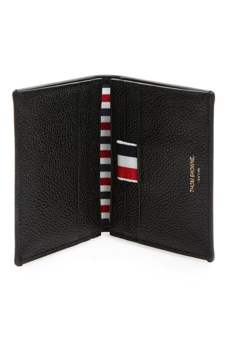 Leather Card Holder, Alternate, color, BLACK