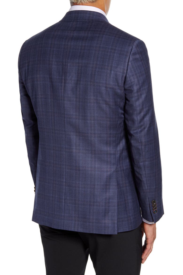 Roger Trim Fit Plaid Wool Sport Coat, Alternate, color, BLUE