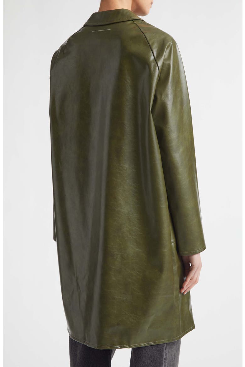Faux Leather Coat, Alternate, color, FOREST GREEN