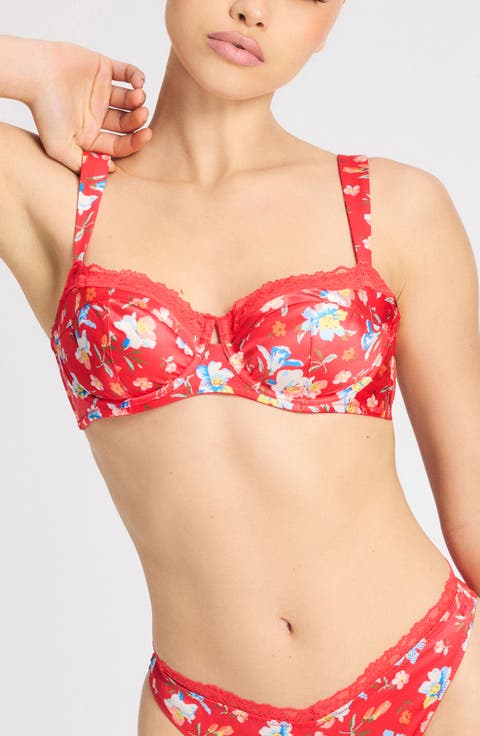 Unlined Low-Cut Balconette Bra