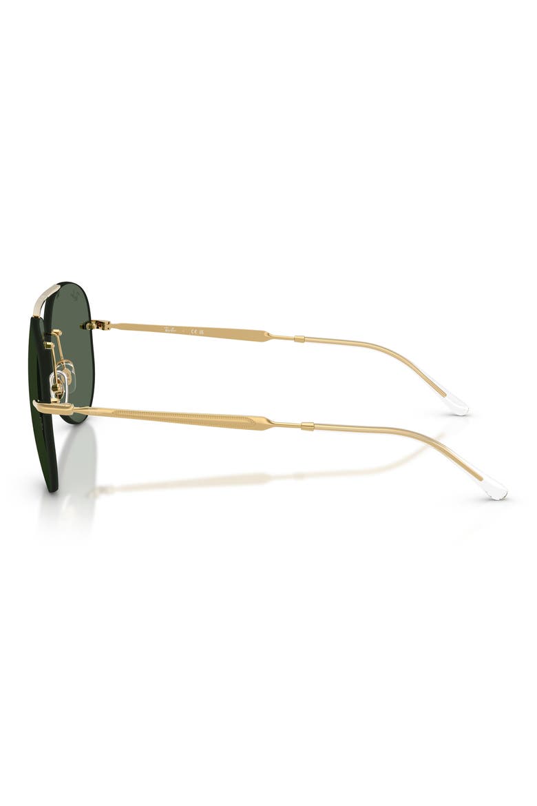 62mm Oversize Pilot Sunglasses, Alternate, color, ARISTA / DARK GREEN
