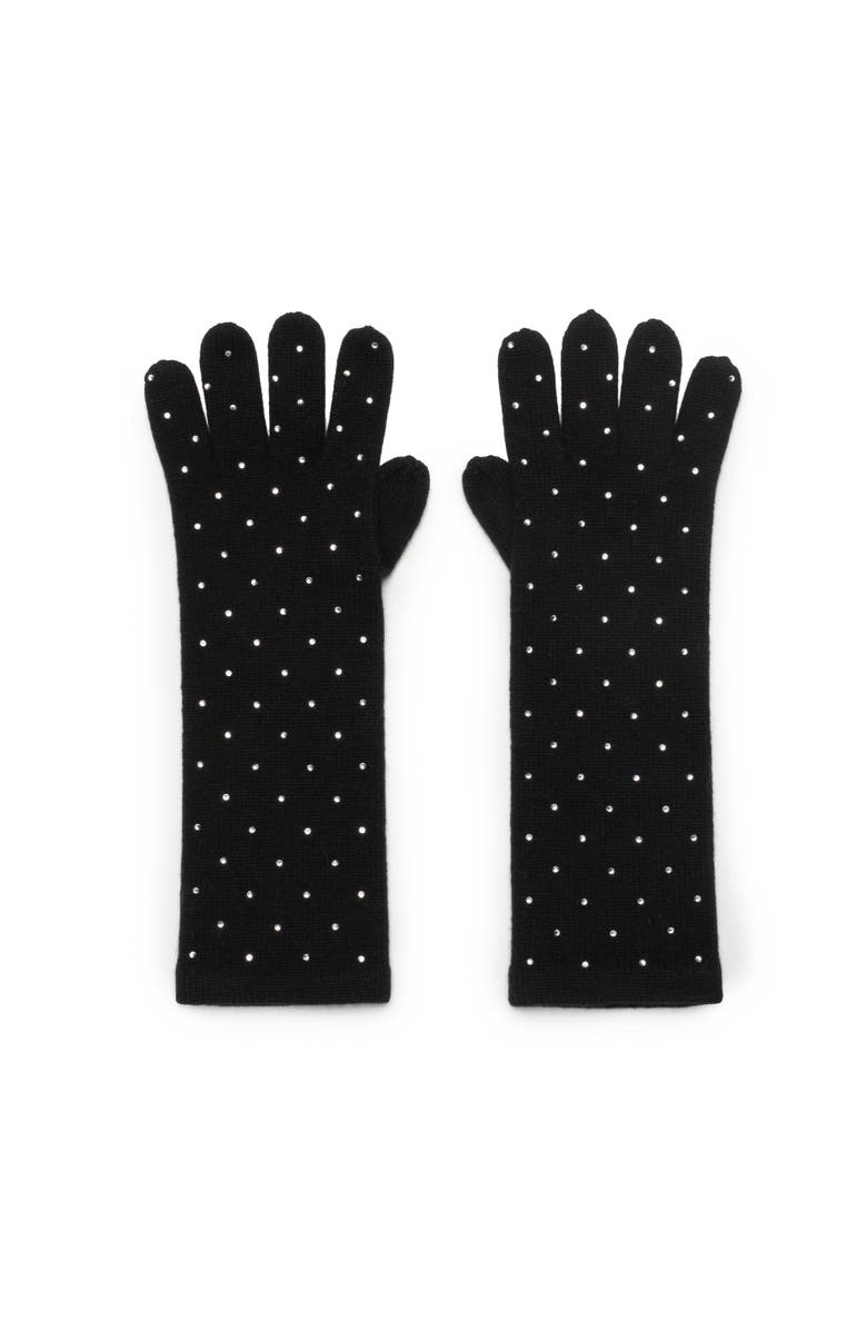 Generation Love Coco Crystal Gloves, Main, color, Black