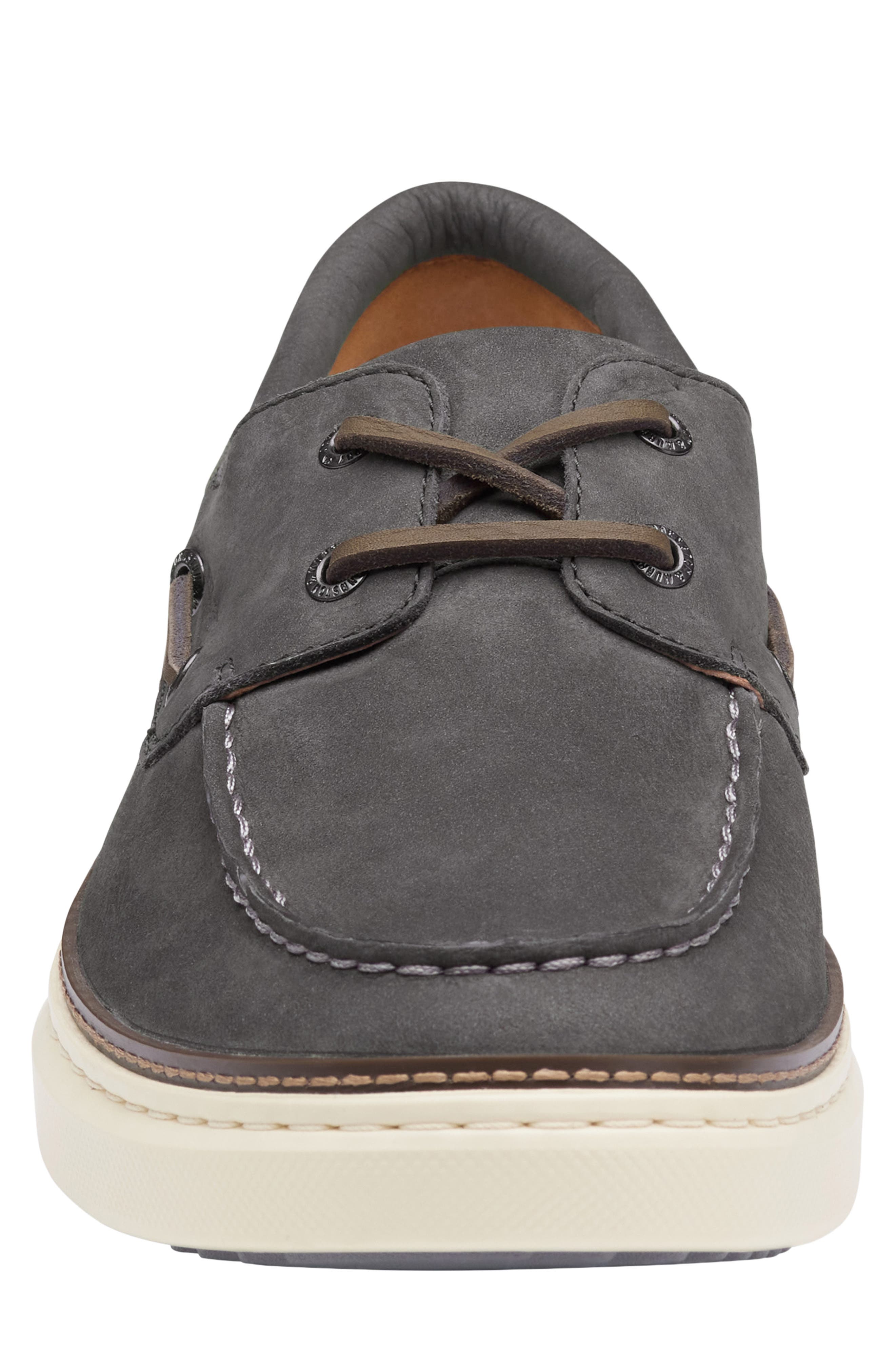Johnston & Murphy McGuffey 2 Moc Toe Boat Shoe, Alternate, color, Gray Nubuck