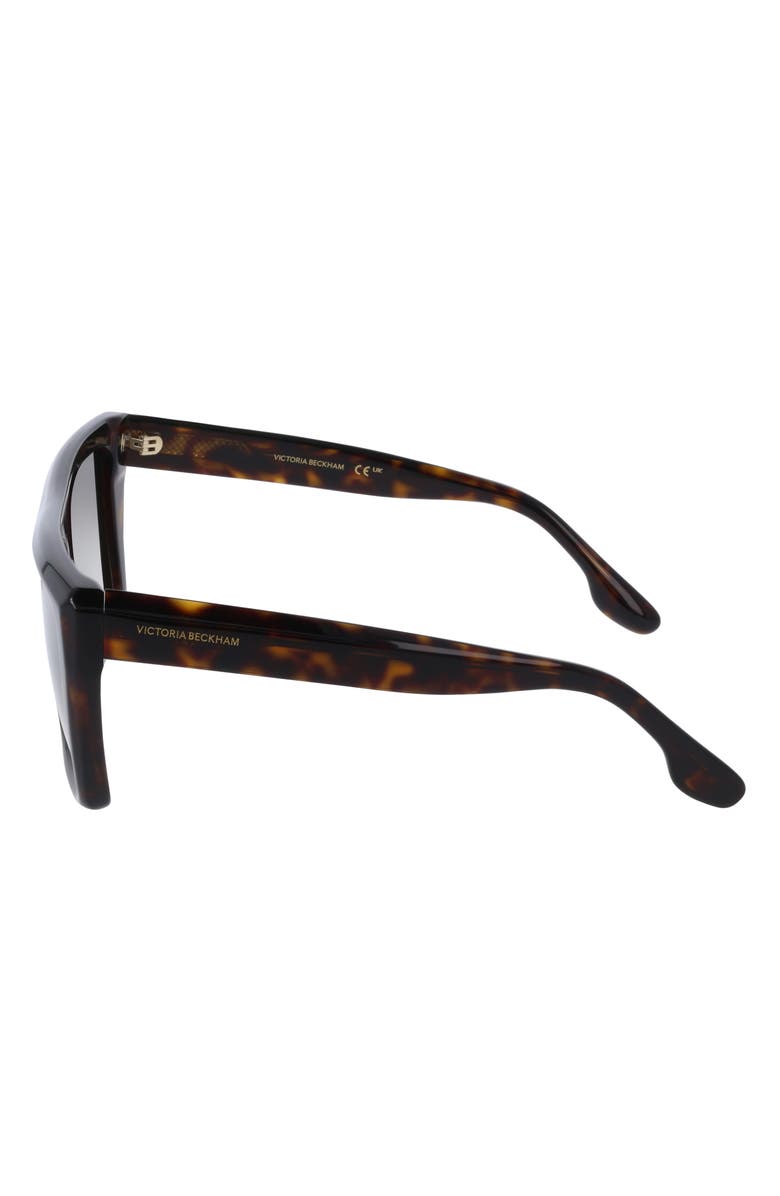 Victoria Beckham 56mm Gradient Square Sunglasses, Alternate, color, Dark Havana
