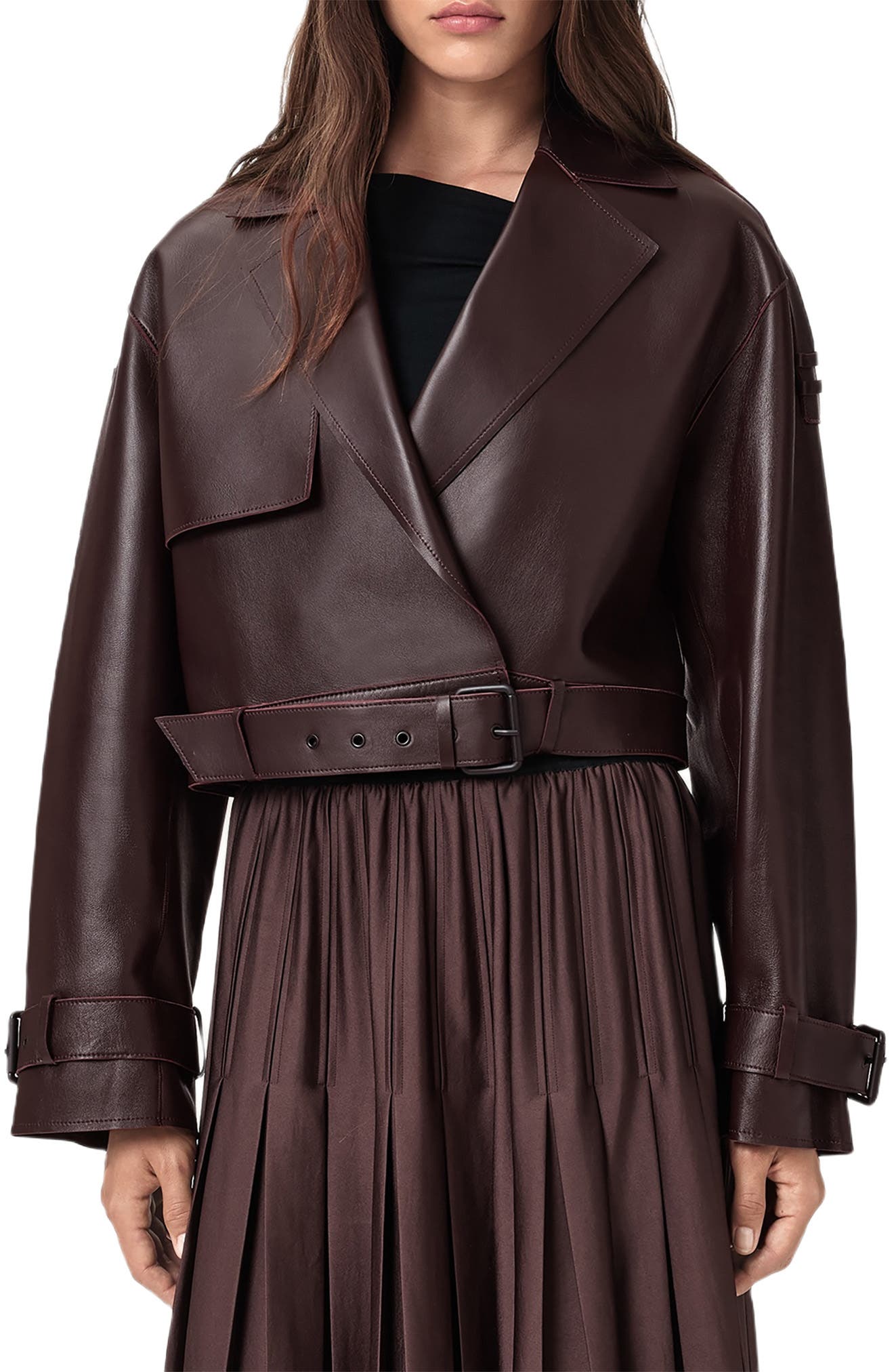 AllSaints Ophelia Bonded Leather Jacket
