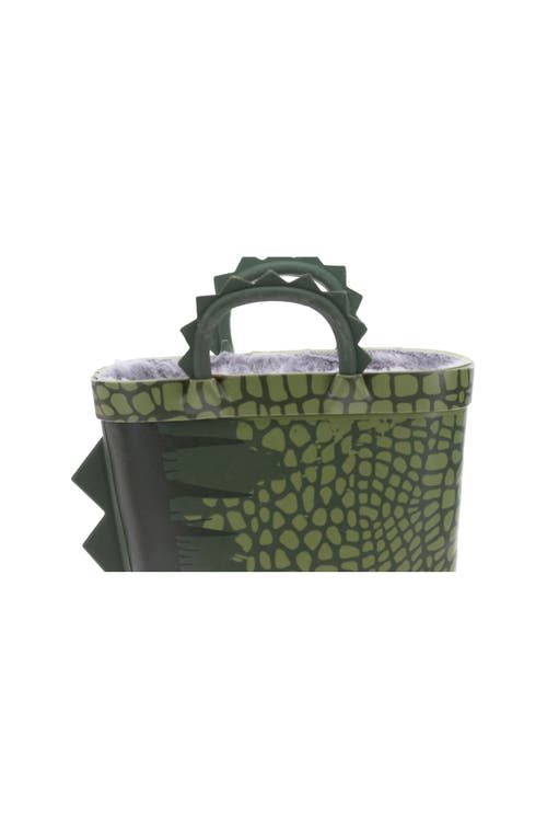 Western Chief Kids' T-rex Rain Boot In Green