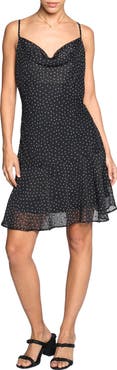 Know One Cares Clip Dot Chiffon MInidress